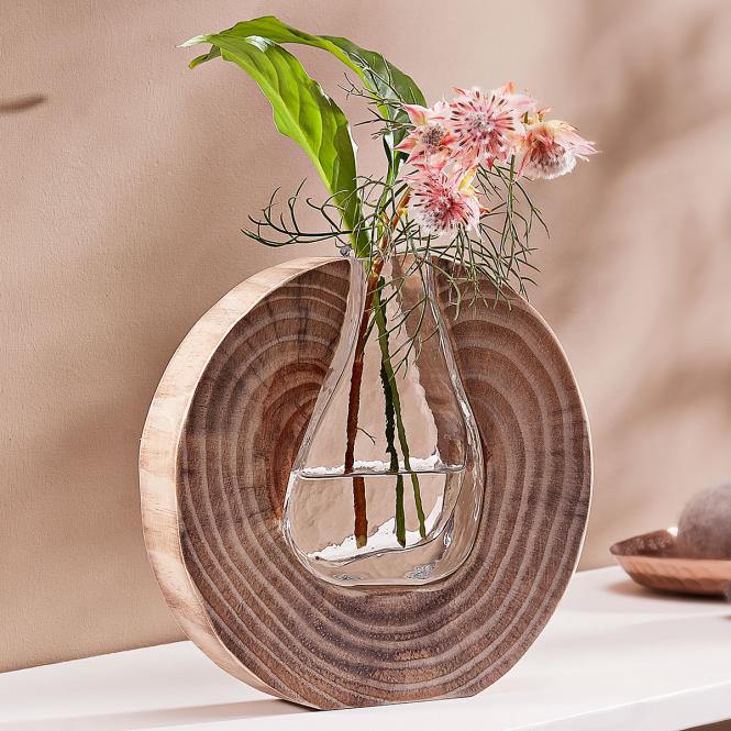 Blumenvase Rondo aus Holz