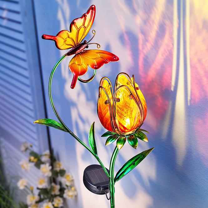 Solar-Gartenstecker Blume