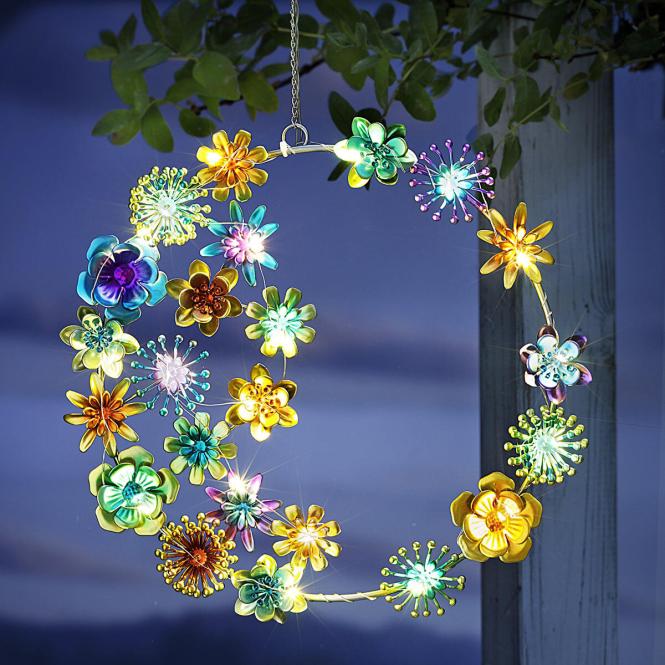 LED-Dekokranz Flower