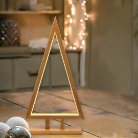 LED-Bambus-Pyramide, 45 cm, natur 