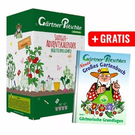 Saatgut-Adventskalender Kräuter und Gemüse + Gratis Gartenbuch, Band 1 