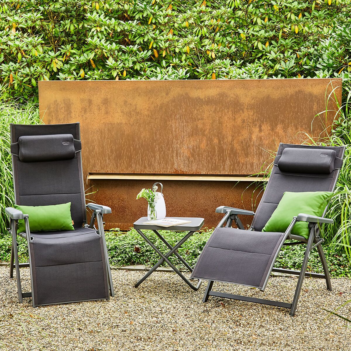 Gartenmöbel Premium-Set 4tlg. mit 2 bei online Tischplatte kaufen Gärtner Pötschke & Hocker Relaxsesseln