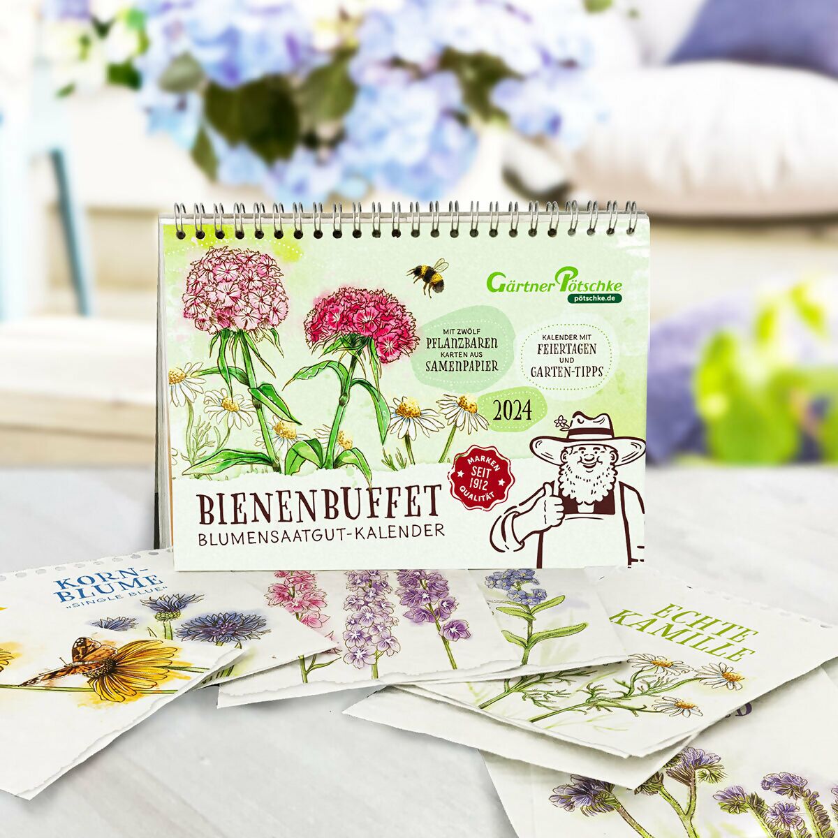 Einpflanzbarer Kalender - Bienen und Blumen online kaufen bei Gärtner 