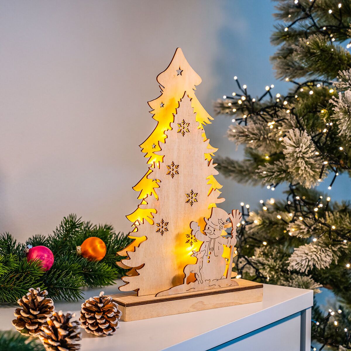 3D-LED-Weihnachtsbaum mit online bei kaufen Pötschke Schneemann Gärtner