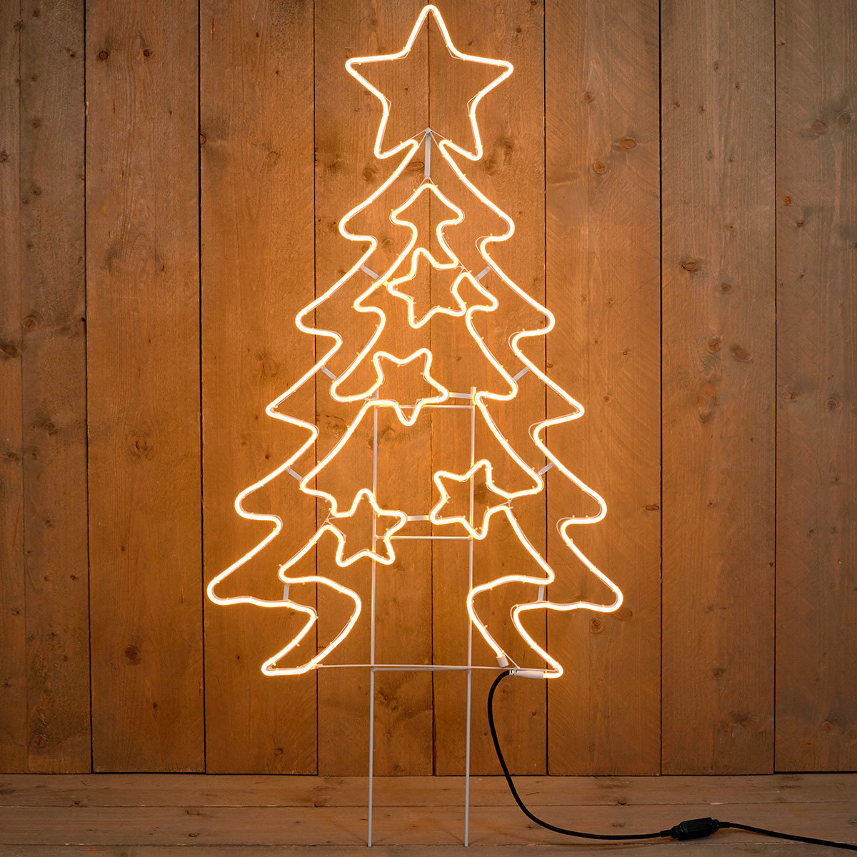 NeonLEDTannenbaum, 120x66x2 cm, Metall, weiß online kaufen bei